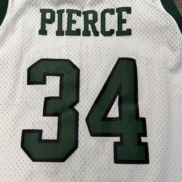 Vintage Inglewood Basketball Jersey Mens 4XL White Green Nike Paul Pierce 34 - Picture 4 of 11